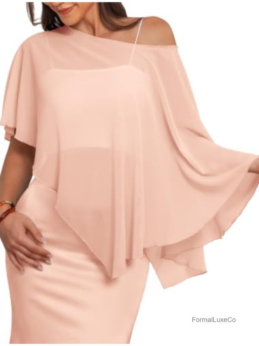 Sheer Chiffon Shawl Wrap Evening Wedding Guest Cover Up